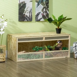 PawHut Terrarium für Reptilien Reptil Fütterungsbox mit Netzbelüftung Schiebetür - Bild 1 von 10