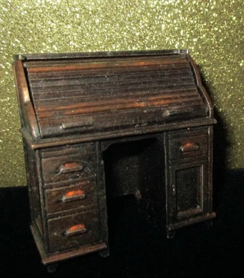 DOLLHOUSE DURHAM INDUSTRIES MERAL ROLL TOP ESCRITORIO Foto 1 de 2