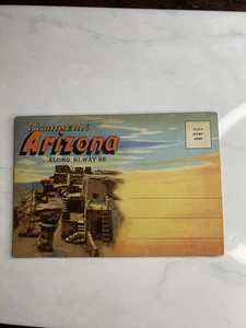 Northern Arizona Along Highway 66, 18 Double-Sided Folder Souvenir Postcard - Picture 1 of 3