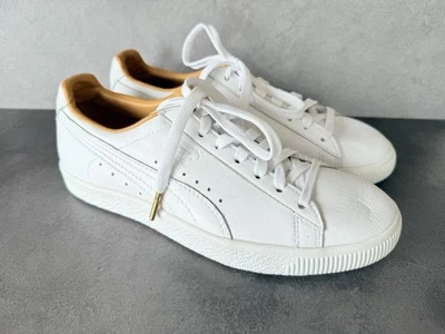 Puma Clyde Base Size 8.5 Lace Up Womens White Sneakers Casual Shoes NEW - Image 1 of 4