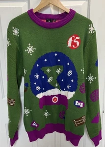F5 Roody Exclusive Employee Christmas Party XL Ugly Christmas Sweater EUC RARE F - Picture 1 of 17
