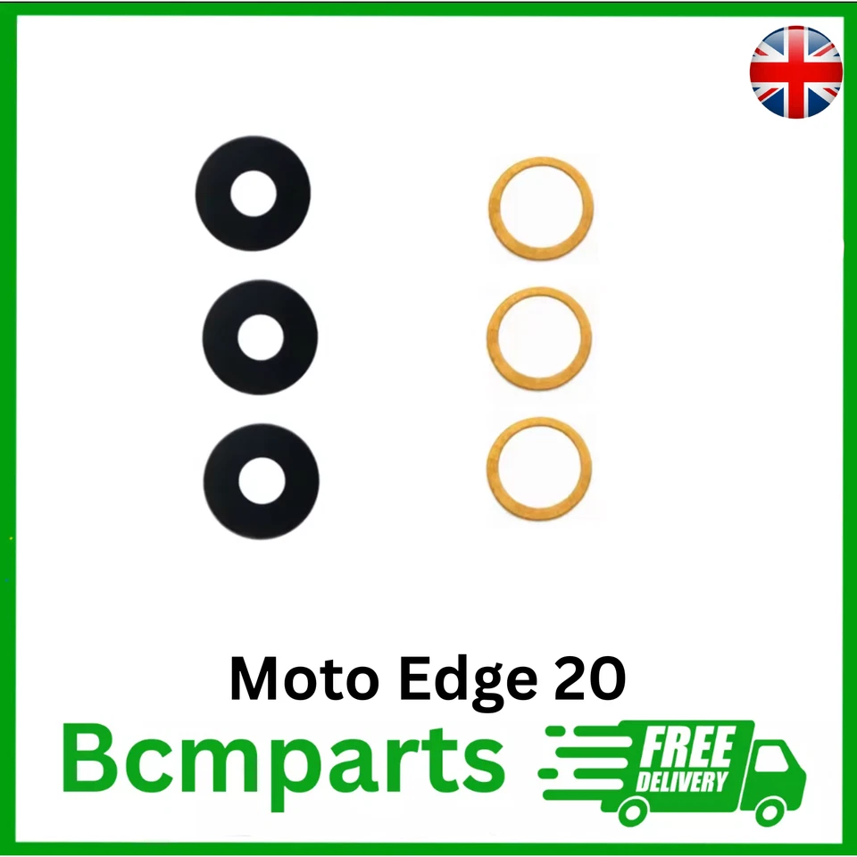 For Moto Edge 20 Back Rear Camera Glass Lens With Sticker Replacement - Image 1 of 1
