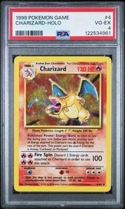 Pokemon - Charizard 4/102 Base Set Holo Rare WOTC Vintage - PSA 4 - Picture 1 of 3