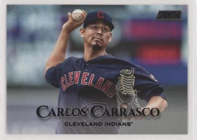 2019 Topps Stadium Club Black Foil Carlos Carrasco #37 - Image 1 of 2