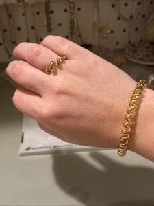 Slinkee Ring And Bracelet Set San Marco Fusili - Picture 1 of 4