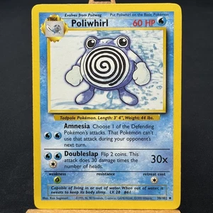 Poliwhirl - 38/102 - Base Set - Unlimited - Uncommon - Pokemon - WOTC - Played - Picture 1 of 3