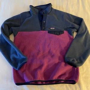 Patagonia Synchilla Fleece Youth 12!L Snap Pullover Lila Blau Outdoor Adventure - Bild 1 von 9