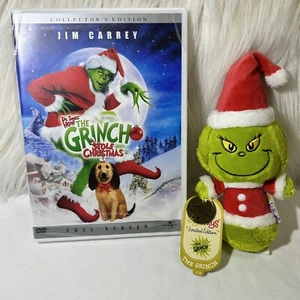 Hallmark itty bittys Limited Edition Plush The Grinch 6”& Collector Edition DVD - Picture 1 of 8