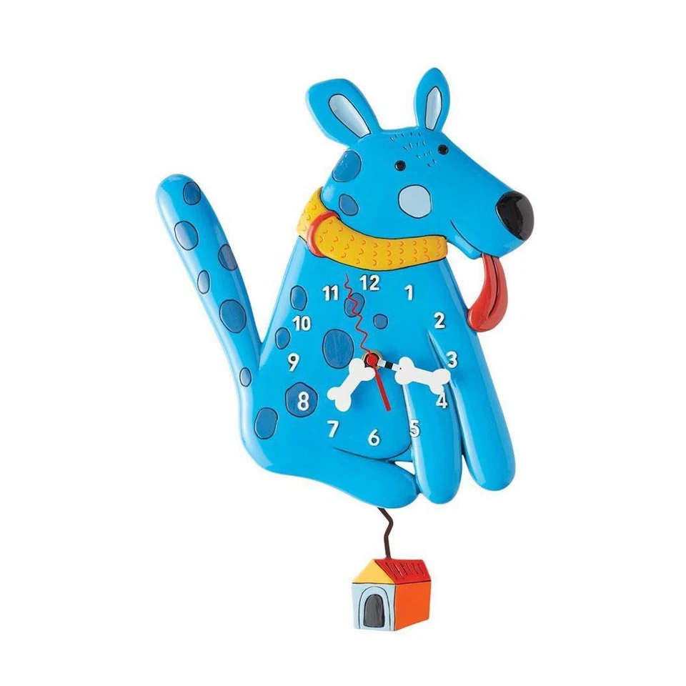 Reloj de péndulo Allen Designs Blue Buddy Dog con casa para perro 6015360 Foto 1 de 4