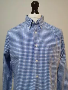 Brooks Brothers Herren blau weiß Anzughemd Baumwolle Langarm Large UVP 135 £ - Bild 1 von 10