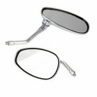 Set of WIDE OVAL CHROME Mirrors For Lexmoto LOWRIDE 125 10MM