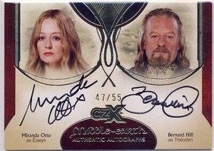2022 Cryptozoic CZX Middle Earth Dual Autograph Miranda Otto Hill MO-BH 47/55