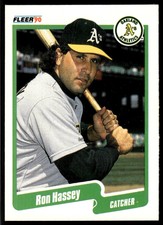 1990 Fleer Ron Hassey Oakland Athletics #8