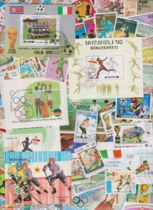180 timbres + 8 blocs SPORT sur timbres - voir photo - Photo 1/1