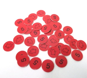 Monopoly Target Game Replacement Set of 38 $5 Saving Tokens - Picture 1 of 2