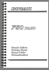 Ducati PASO 750 WORKSHOP MANUAL REPAIR TALLER SERVICE BOOK ON PAPER ENGLISH - Bild 1 von 5