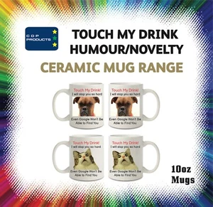 TOUCH MY MUG,I WILL SLAP YOUR FACE. HUMOUR/NOVELTY MUG RANGE - Picture 1 of 3