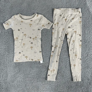 Petit Lem Unisex Schatzsuche 2-teiliges Pyjama Set 5 hellbraune Palmen Strand - Bild 1 von 16