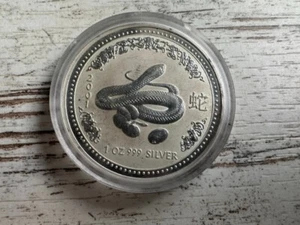 Australia 1 dollar Year of the Snake Lunar Series I  coin 2001 year - Picture 1 of 4