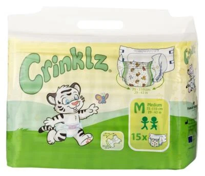 Crinklz Windeln mit lustigem Motiv - Medium - 15 Stück