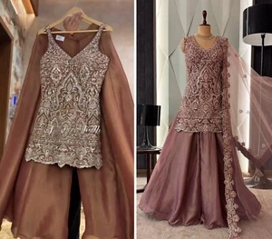 READY MADE LEHNGA CHOLI LEHENGA INDIAN WOMEN WEDDING BRIDAL PARTY WEAR PAKISTANI - Picture 1 of 9