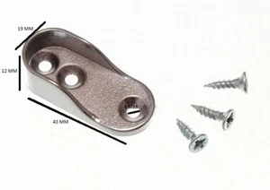 Asta per armadio binario presa supporto terminale staffa ovale 15mm x 32mm CP confezione da 4 - Foto 1 di 1