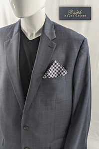 Ralph Lauren Blazer Sport Coat Two Button Casual Suit Jacket 46L 100% Wool - Picture 1 of 14