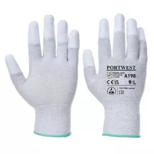 Portwest Antistatic PU Fingertip Glove (12 Pairs) - Picture 1 of 8