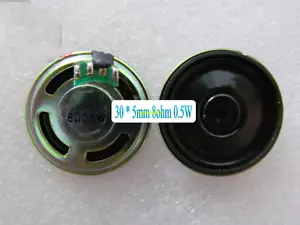 1pcs 30mm 8Ω 0.5W Ultra-thin speaker Loudspeaker 8ohm Home Audio Video parts - Picture 1 of 3