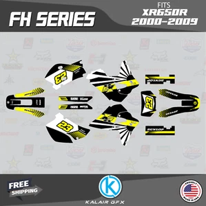 Kit de gráficos para Honda XR650R (2000-2009) XR 650R FH serie - amarillo - Imagen 1 de 6