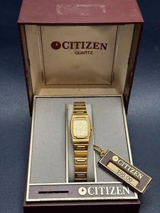 Vintage Citizen 3220-SXX228 Lady Gold Tone Analog Quartz Watch - New Old Stock - Picture 1 of 14