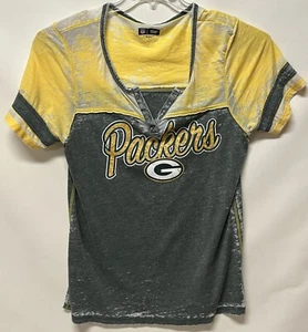 Camiseta para mujer Green Bay Packers cuello en V XL en apuros y transparente del equipo de la NFL - Imagen 1 de 5