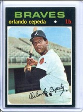1971   Topps   Baseball   # 605   Orlando Cepeda   (NM)   Near Mint 
