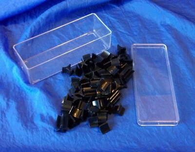 RISK 1968 Board Game Black Game Pieces w/ Storage Container For Replacement   - Image 1 of 3