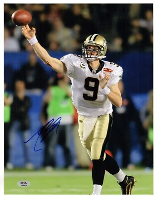 Drew Brees Signed 11x14 Photo (Super Bowl XLIV 44 - Saints vs. Colts) PSA - Image 1 of 3