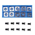 10Pcs 14mm Square Straight Carbide Cutter Insert with 10Pcs M610mm Screws5757