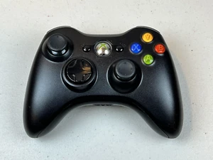 Official Microsoft Xbox 360 Black Wireless Controller Authentic OEM - No Back - Picture 1 of 12