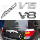 Emblem Badge 4WD V6 V8 3D Auto Decal Trunk Lid  Car Sticker Vehicle Tailgate