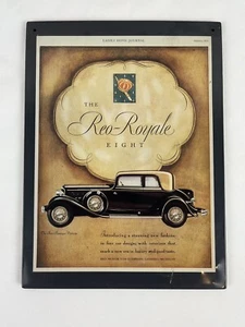 Reo Royale Eight Five Passenger Victoria Automobile Metal Tin Sign - Picture 1 of 6