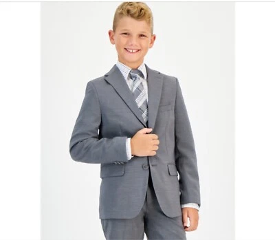 Kenneth Cole Reaction Big Boys Slim Fit Stretch Suit Jacket - GraySize 16R - Image 1 of 4