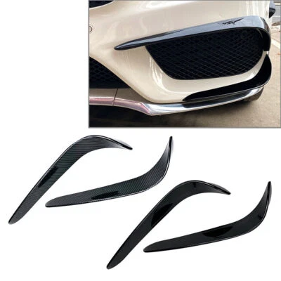 Spoiler divisor de lábios parachoque dianteiro compatível com Mercedes Benz Classe C W205 2015-2018 - Imagem 1 de 4