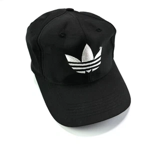 Vintage ADIDAS made in Philippines Trefoil SnapBack Black Logo Spell out - Picture 1 of 6