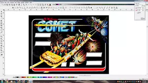 WILLIAMS comet pinball machine backglass translite replacement - Picture 1 of 7