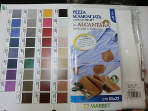PEZZA SCAMOSCIATA IN FINTO CAMOSCIO 60 x 23 / 84 x 16 TERMOADESIVA VARI COLORI - Picture 1 of 19