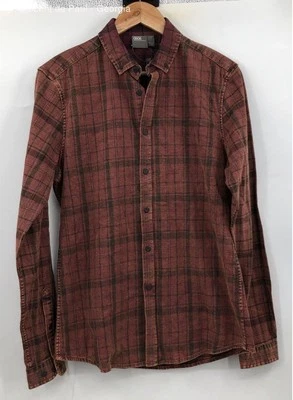 Camisa de franela con botones a cuadros roja envejecida de Asos Camisa de algodón elástica S NUEVA Foto 1 de 4