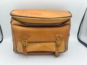 Vintage Diamond Gadg-it Kameratasche mit Riemen echtes genarbtes Rindsleder - Bild 1 von 5