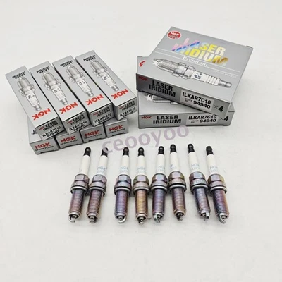 For Land Range Rover V8 5.0L 8pcs NGK Spark Plug-Laser Iridium ILKAR7C10 94940 - Image 1 of 4