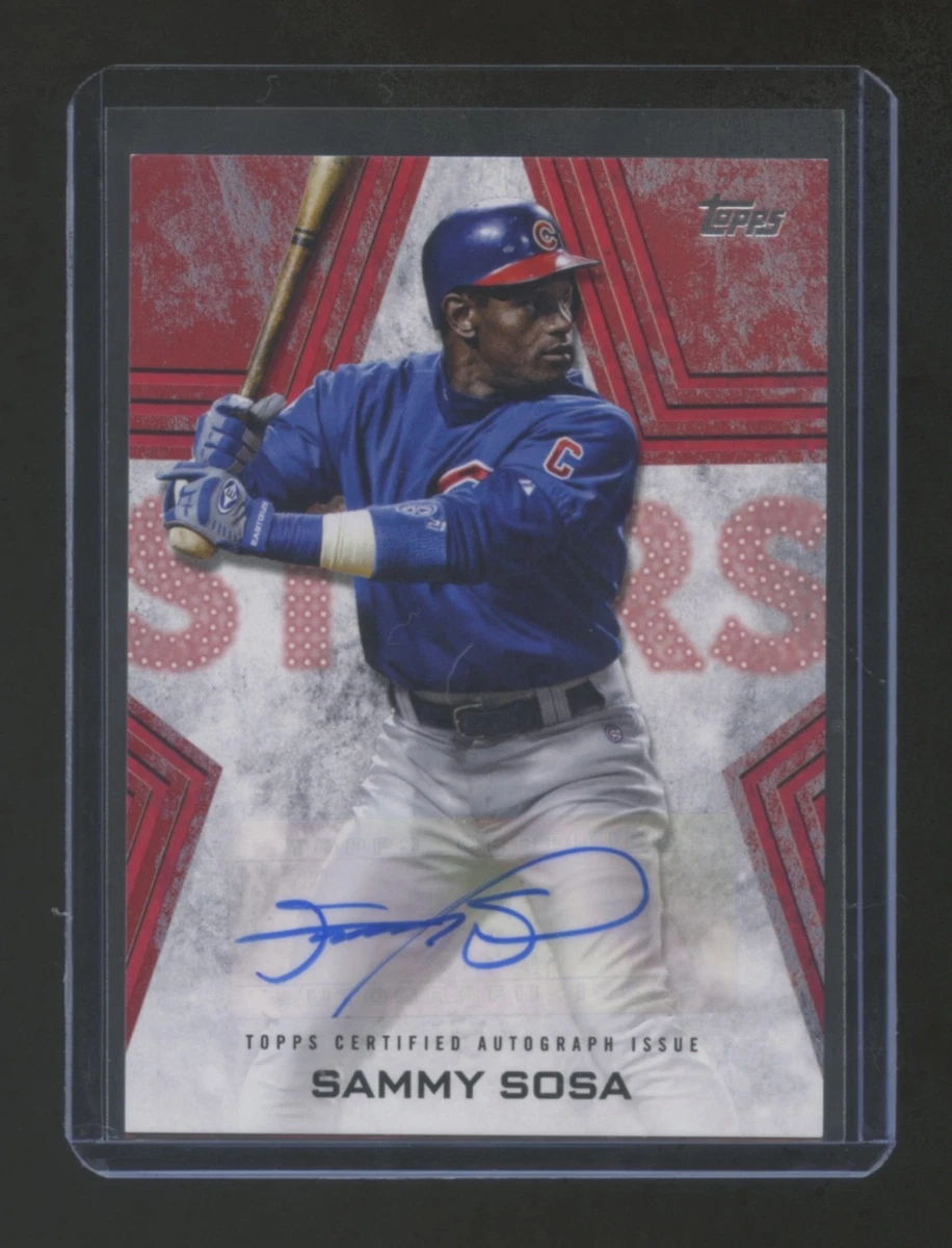 【topps 】 SAMMY SOSA サミー ソーサ AUTO 25シリ Sammy Sosa Slam Custom Trading Card Auto Beckett Authentic