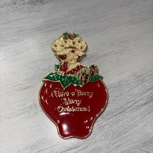 Pastel corto de fresa / adorno de Navidad 1984 American Greetings Taiwan #3571 - Imagen 1 de 5