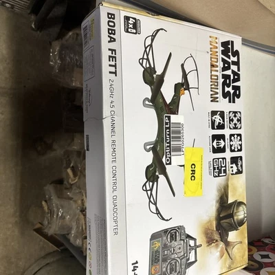 Star Wars The Mandalorian Boba Fett 2.4GHz 4.5CH RC Quadcopter Untested - Image 1 of 2